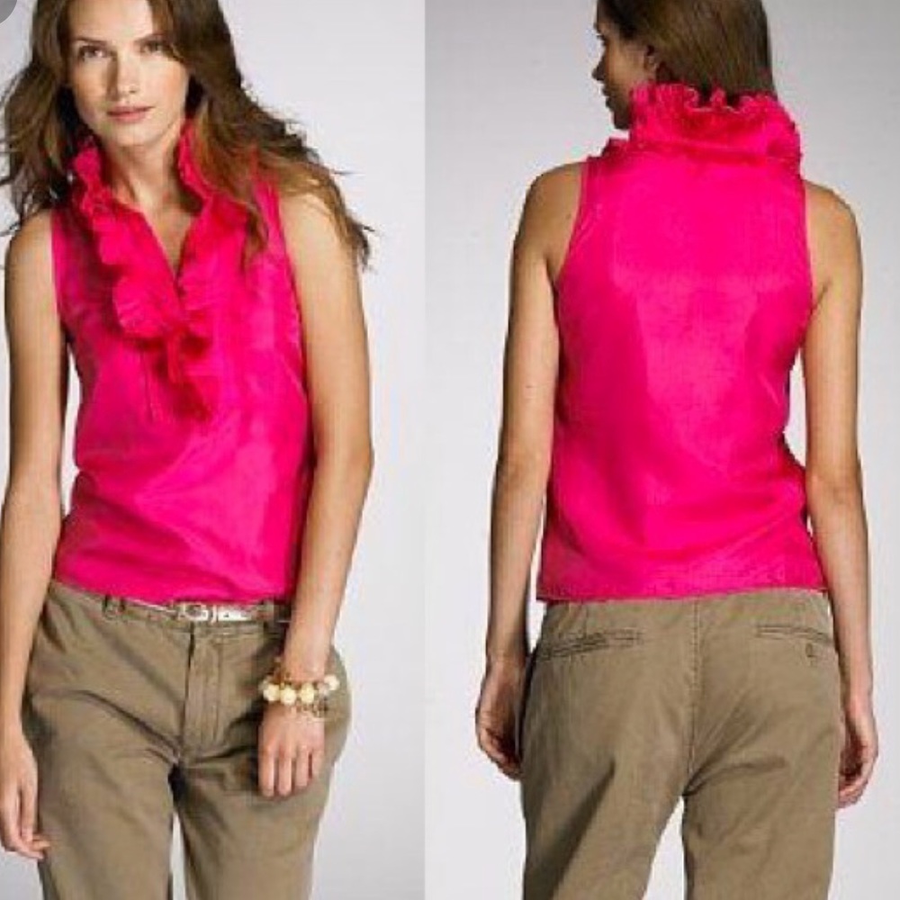 🔴🔴SOLD!🔴🔴J.Crew Purple Ruffle Blouse